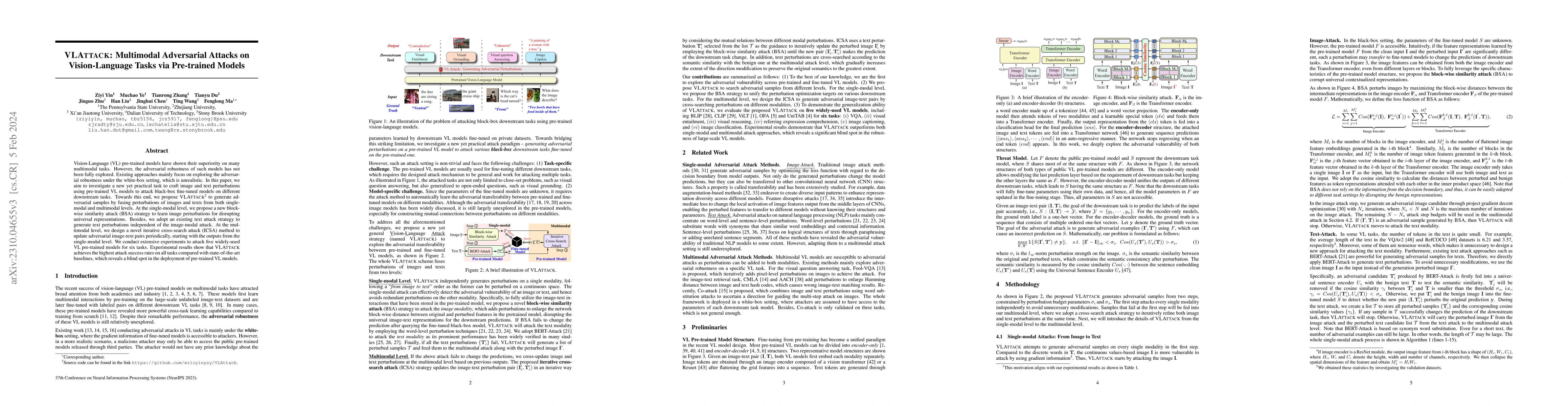 Thumbnail for VLATTACK: Multimodal Adversarial Attacks on Vision-Language Tasks via
  Pre-trained Models
