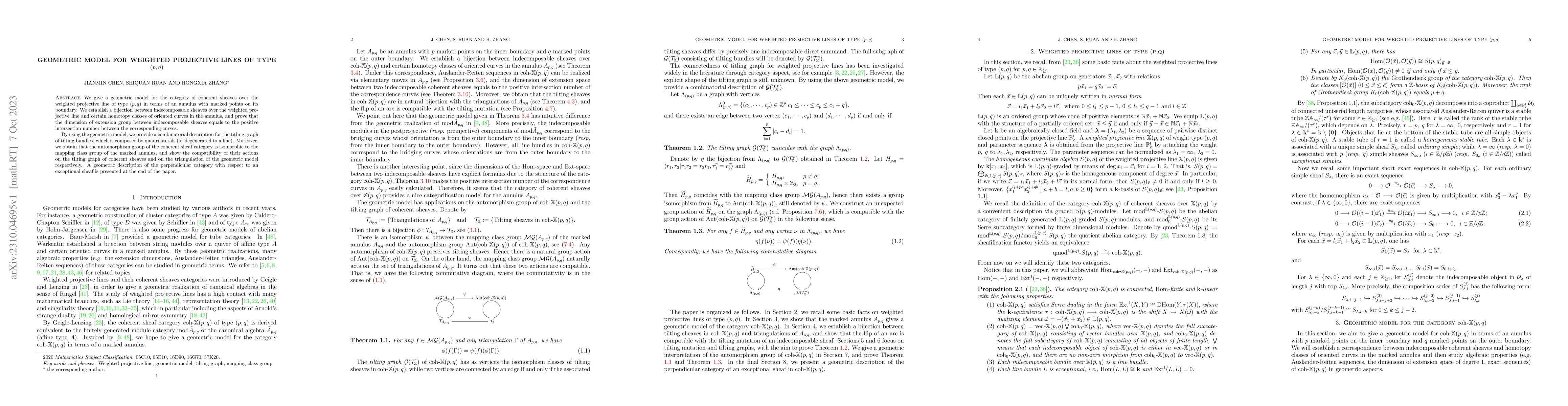 Thumbnail for Geometric model for weighted projective lines of type $(p,q)$
