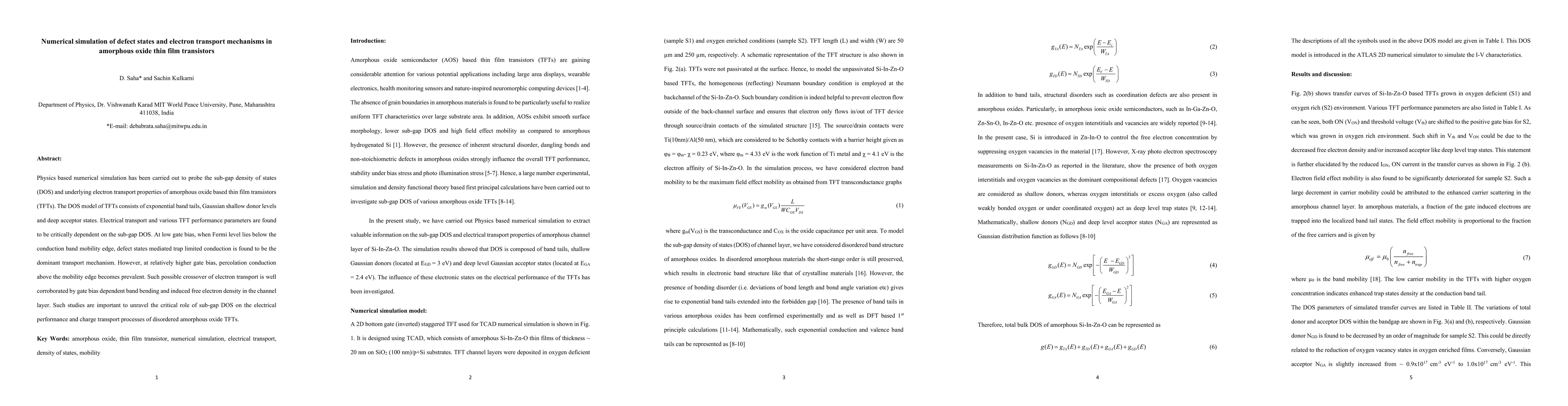 Thumbnail for Numerical simulation of defect states and electron transport mechanisms
  in amorphous oxide thin film transistors