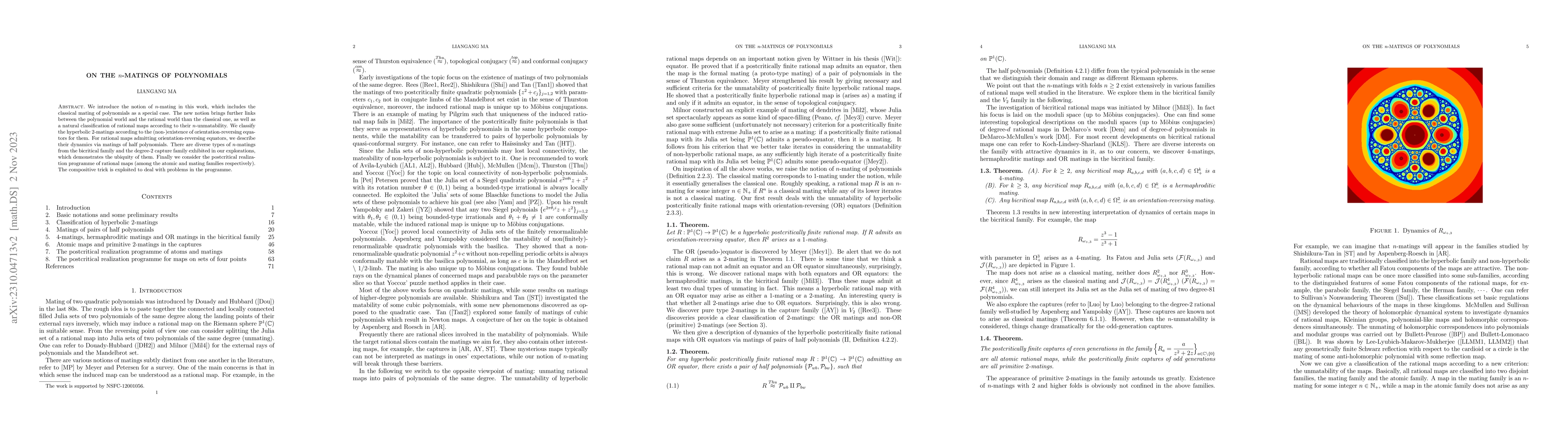 Thumbnail for On the n-matings of polynomials