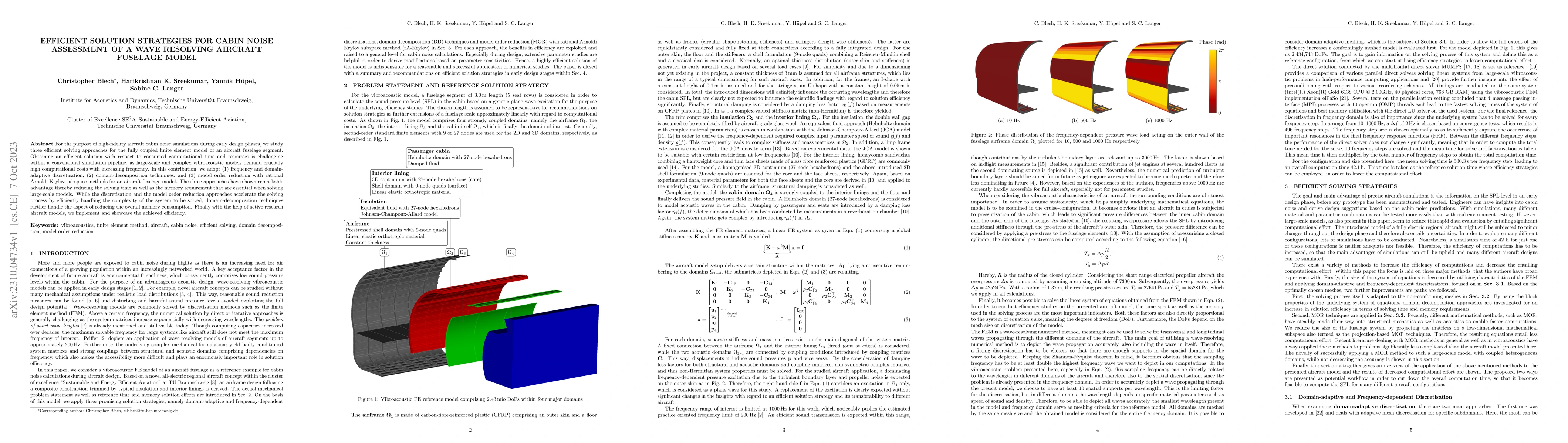 Thumbnail for Efficient solution strategies for cabin noise assessment of a wave
  resolving aircraft fuselage model