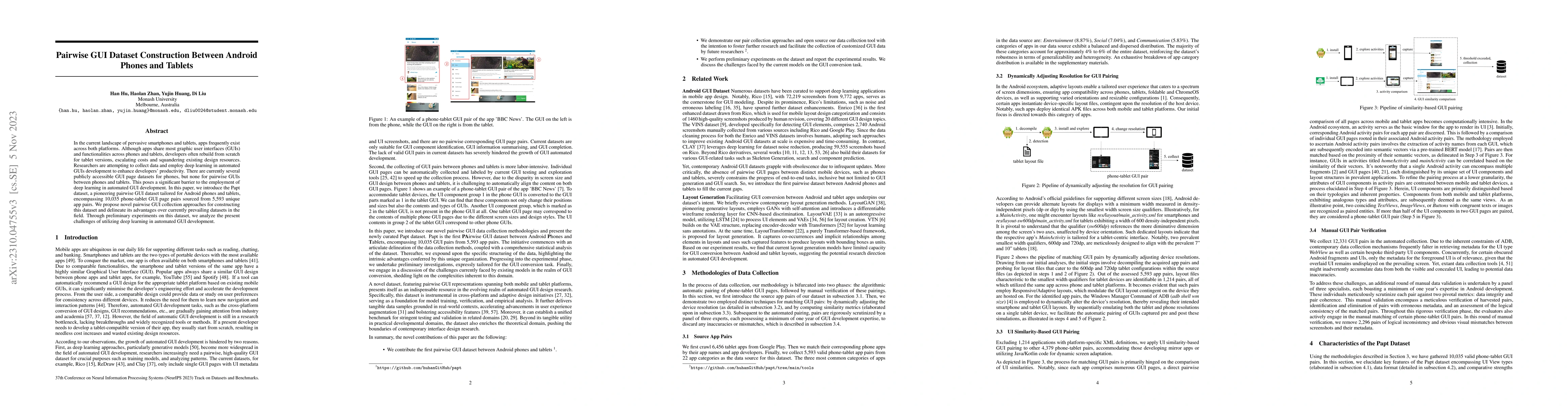 Thumbnail for Pairwise GUI Dataset Construction Between Android Phones and Tablets