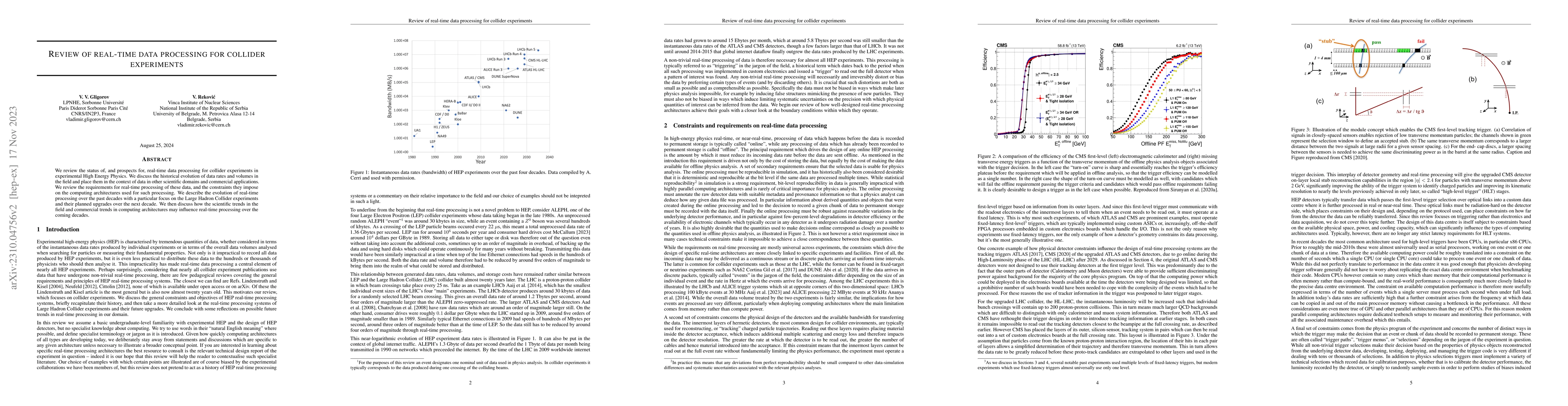 Thumbnail for Review of real-time data processing for collider experiments