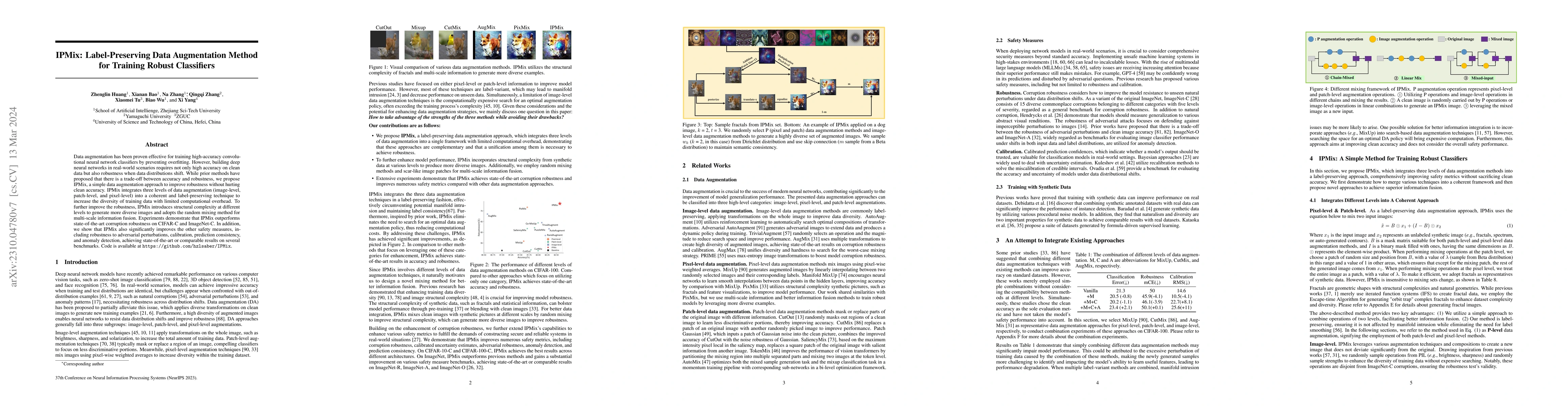 Thumbnail for IPMix: Label-Preserving Data Augmentation Method for Training Robust
  Classifiers