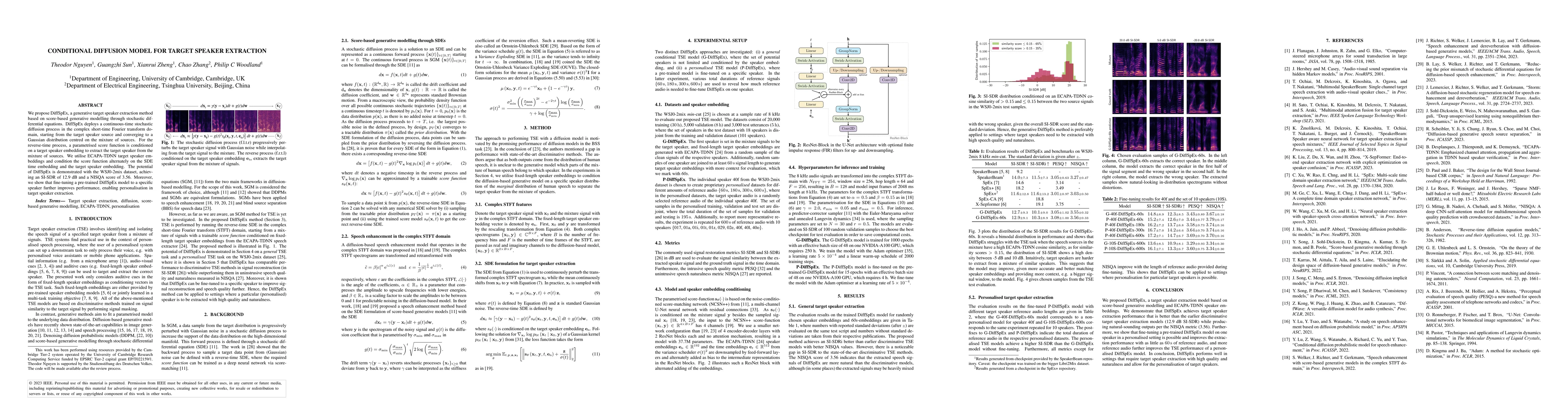 Thumbnail for Conditional Diffusion Model for Target Speaker Extraction