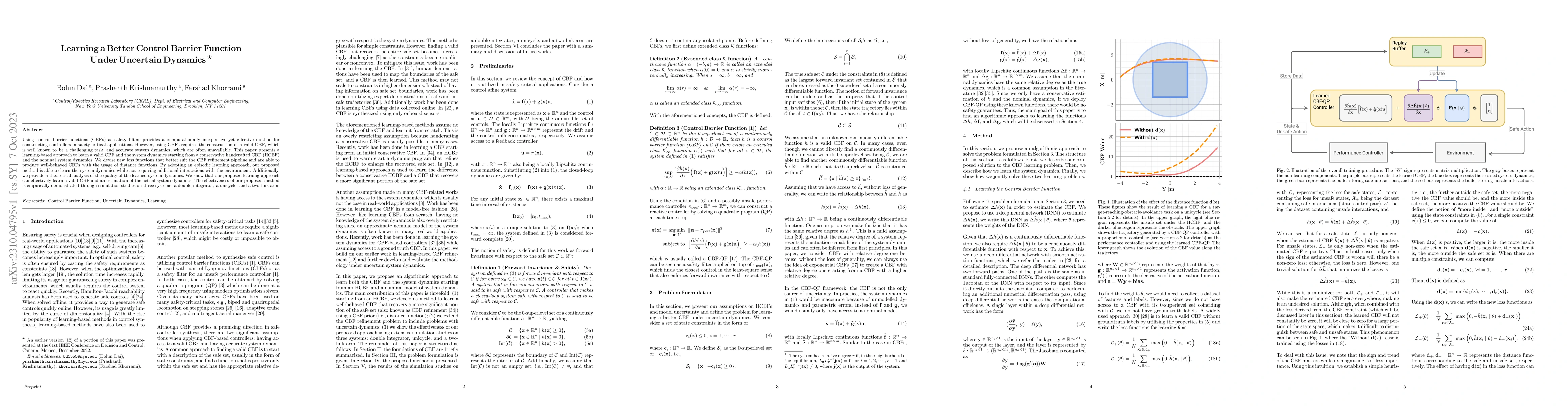 Thumbnail for Learning a Better Control Barrier Function Under Uncertain Dynamics