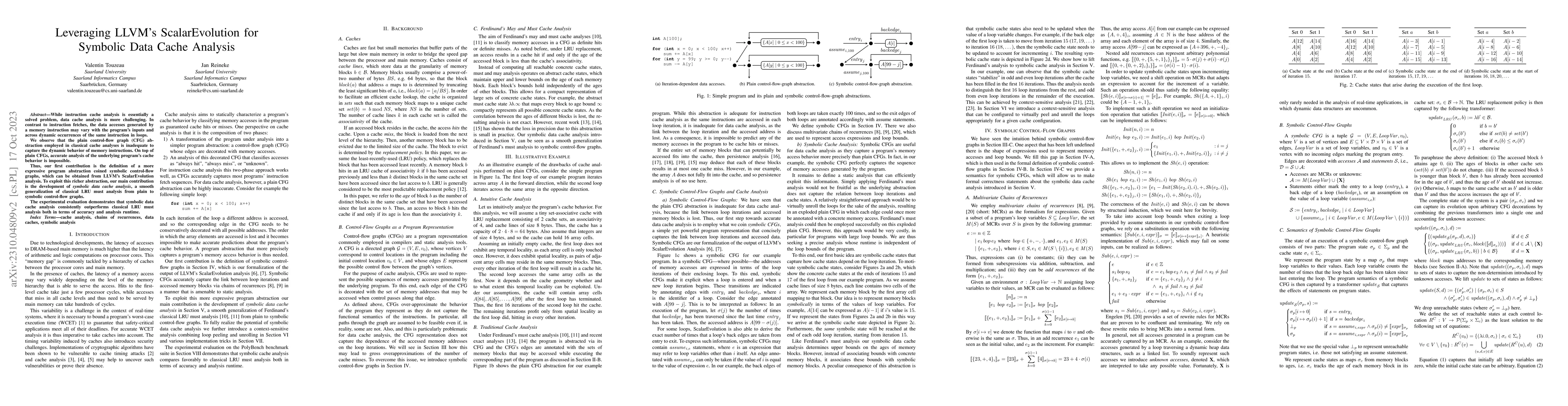 Thumbnail for Leveraging LLVM's ScalarEvolution for Symbolic Data Cache Analysis
