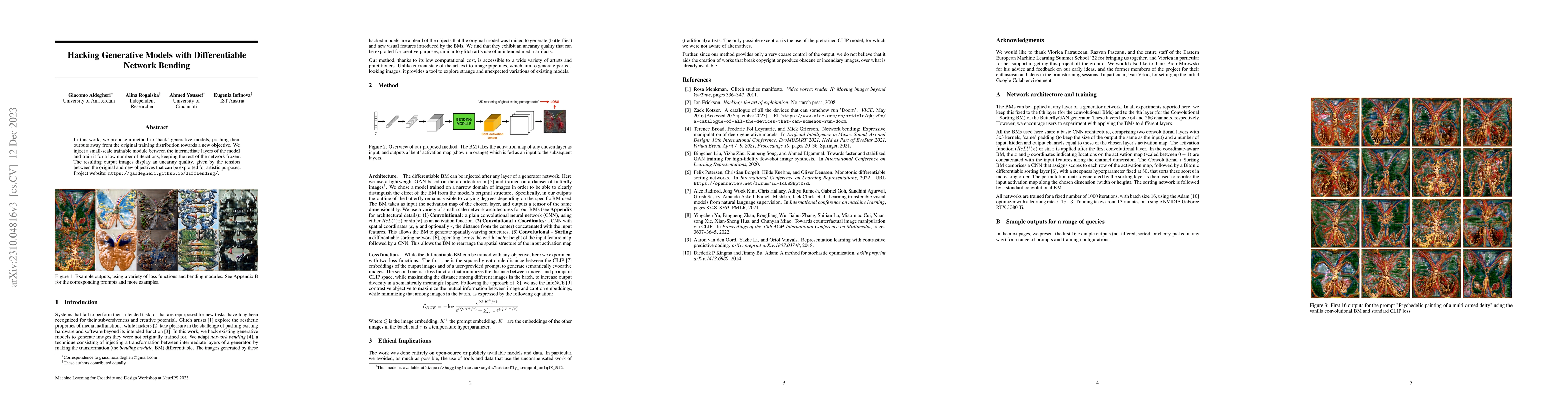 Thumbnail for Hacking Generative Models with Differentiable Network Bending