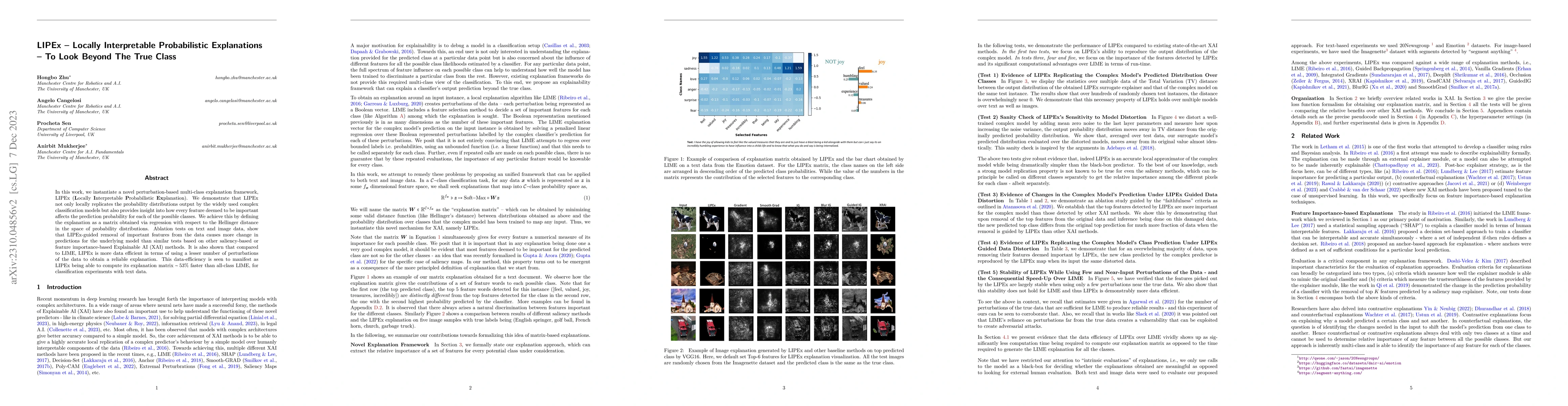 Thumbnail for LIPEx-Locally Interpretable Probabilistic Explanations-To Look Beyond
  The True Class