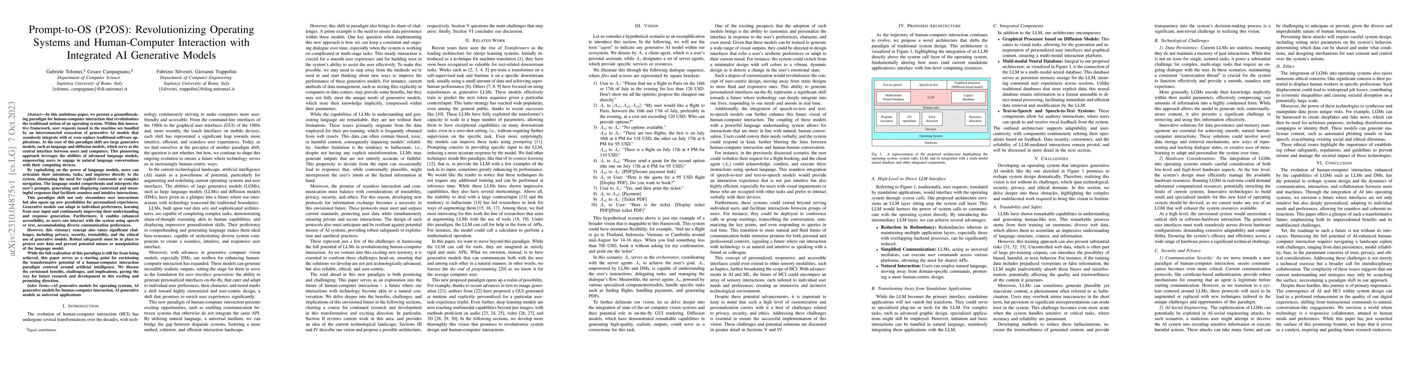 Thumbnail for Prompt-to-OS (P2OS): Revolutionizing Operating Systems and
  Human-Computer Interaction with Integrated AI Generative Models