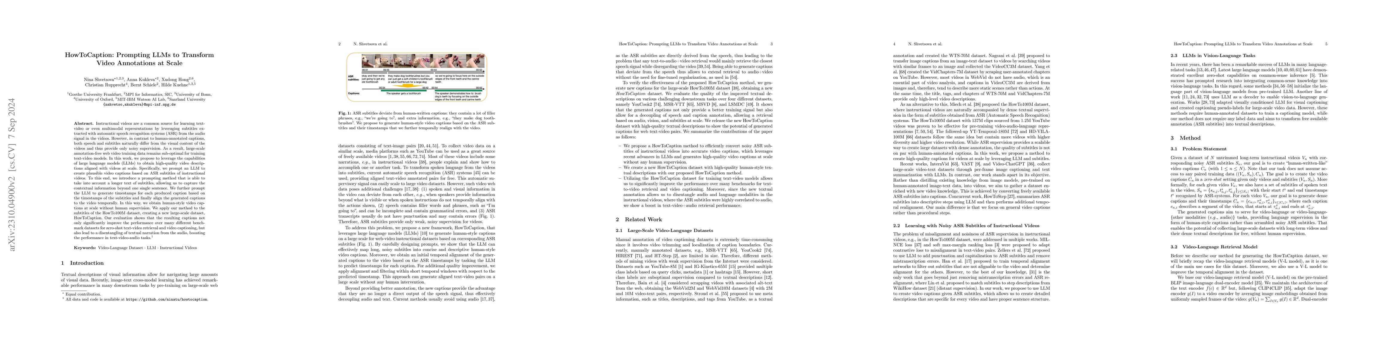 Thumbnail for HowToCaption: Prompting LLMs to Transform Video Annotations at Scale