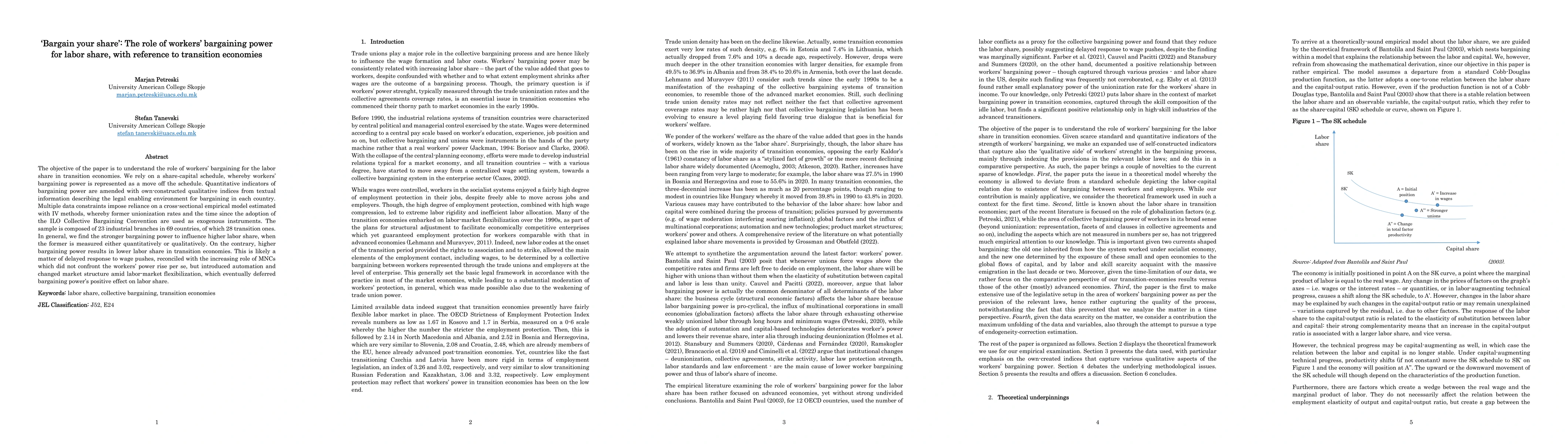 Thumbnail for Bargain your share: The role of workers bargaining power for labor
  share, with reference to transition economies