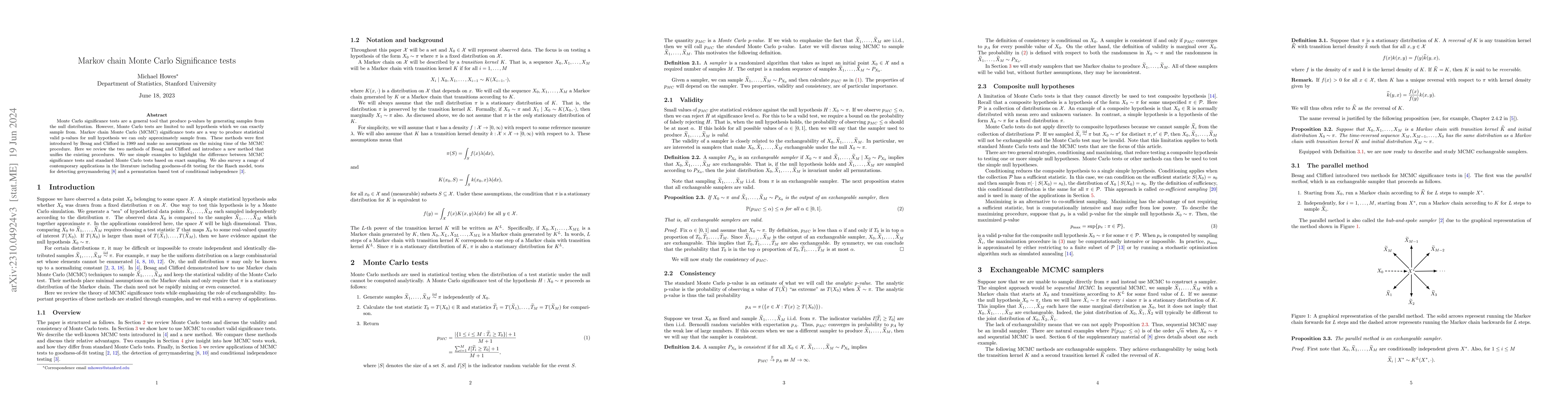 Thumbnail for Markov Chain Monte Carlo Significance Tests