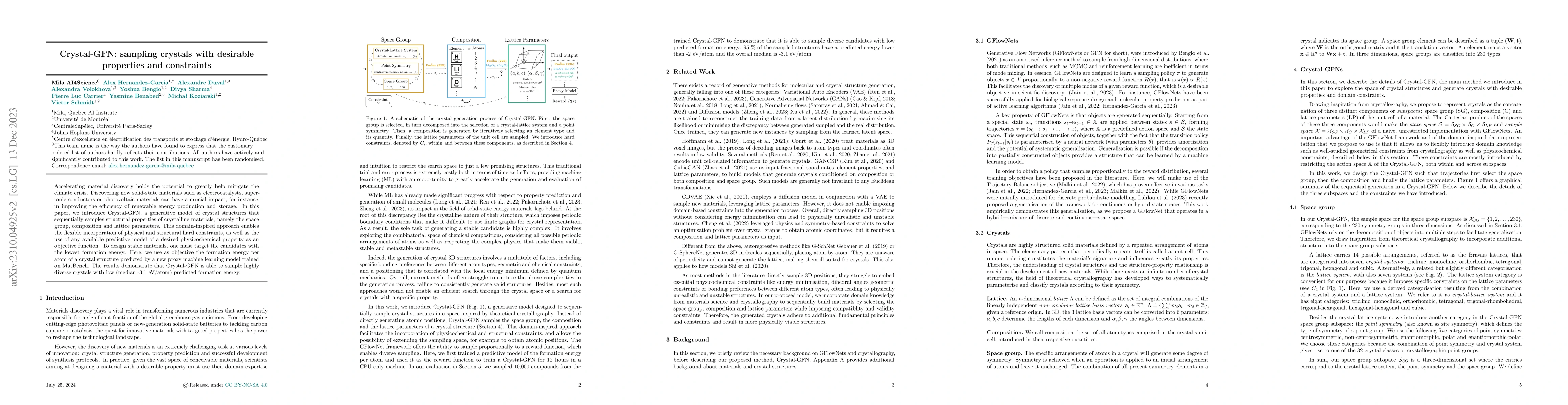 Thumbnail for Crystal-GFN: sampling crystals with desirable properties and constraints