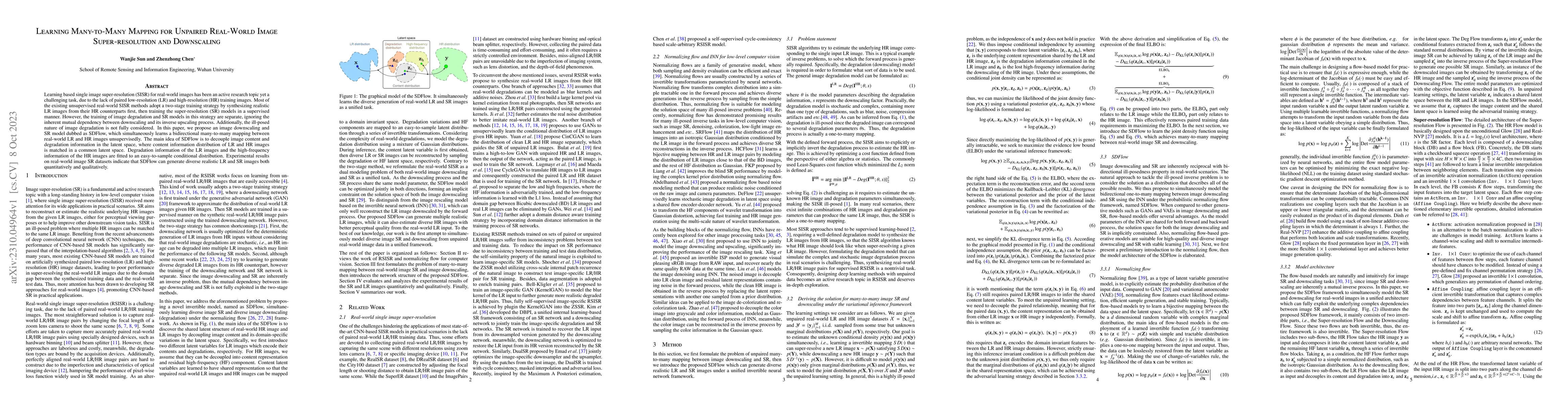 Thumbnail for Learning Many-to-Many Mapping for Unpaired Real-World Image
  Super-resolution and Downscaling