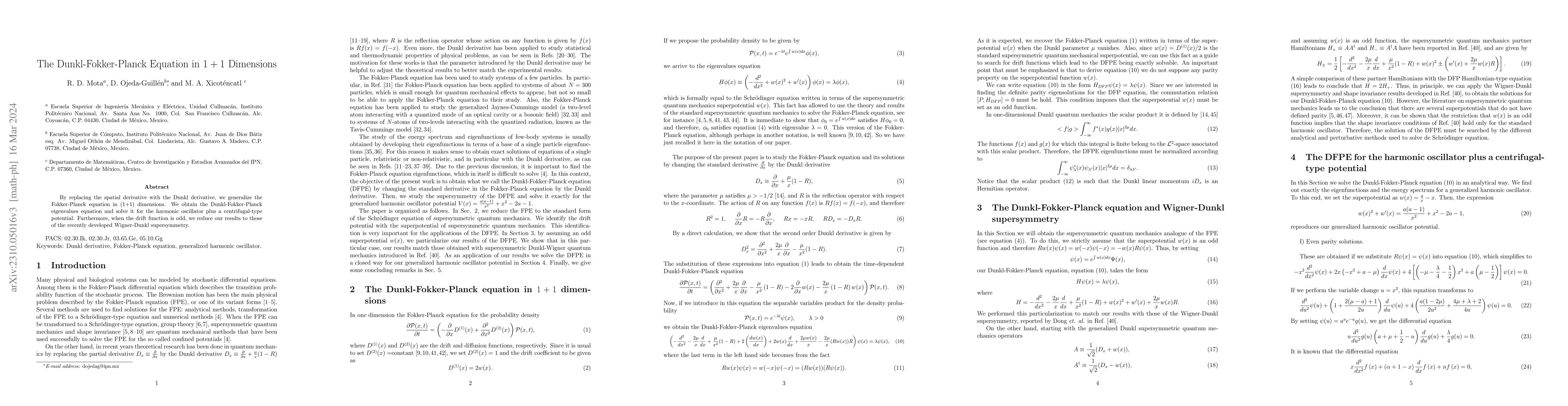 Thumbnail for The Dunkl-Fokker-Planck Equation in $1+1$ Dimensions
