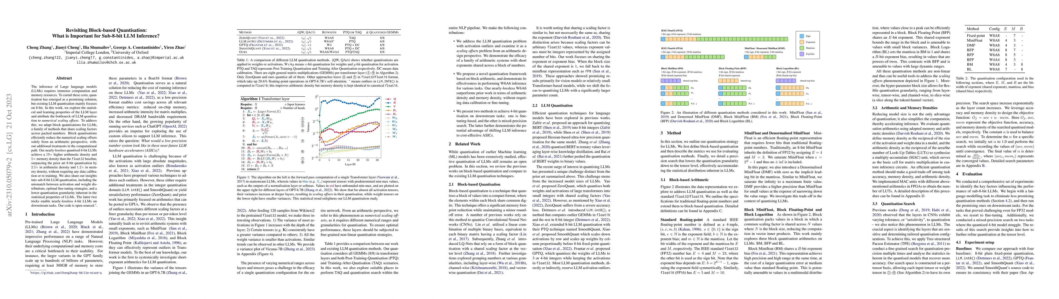 Thumbnail for Revisiting Block-based Quantisation: What is Important for Sub-8-bit LLM
  Inference?