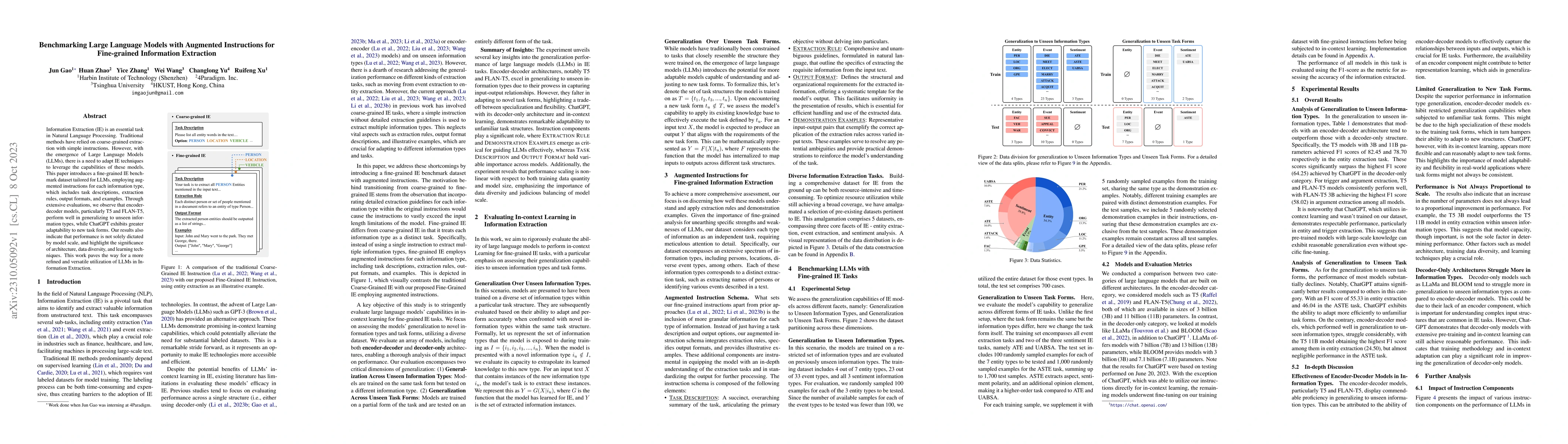 Thumbnail for Benchmarking Large Language Models with Augmented Instructions for
  Fine-grained Information Extraction