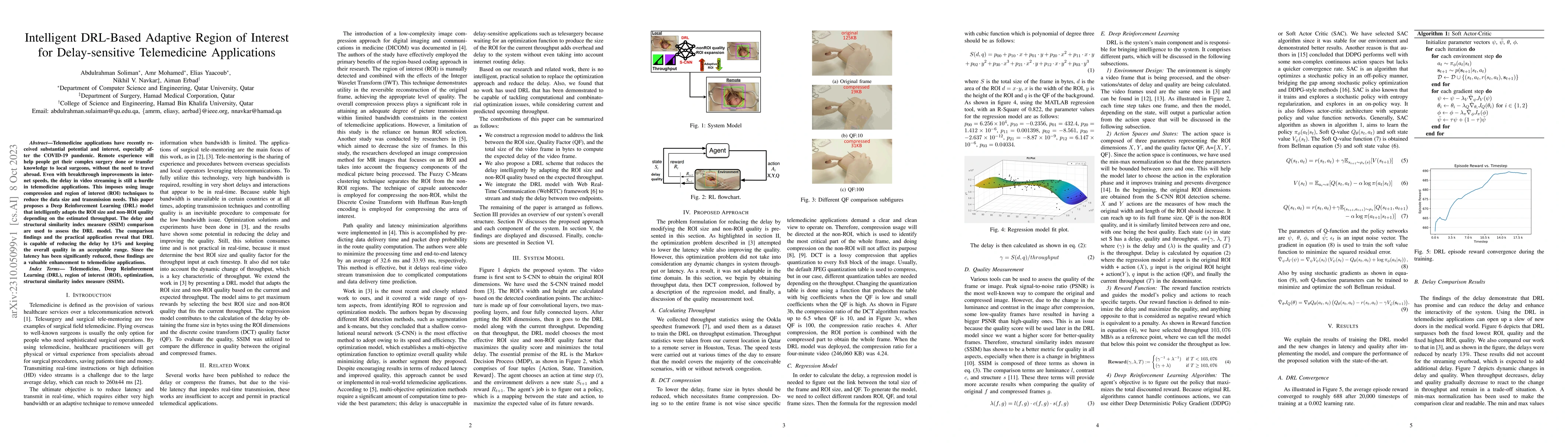 Thumbnail for Intelligent DRL-Based Adaptive Region of Interest for Delay-sensitive
  Telemedicine Applications