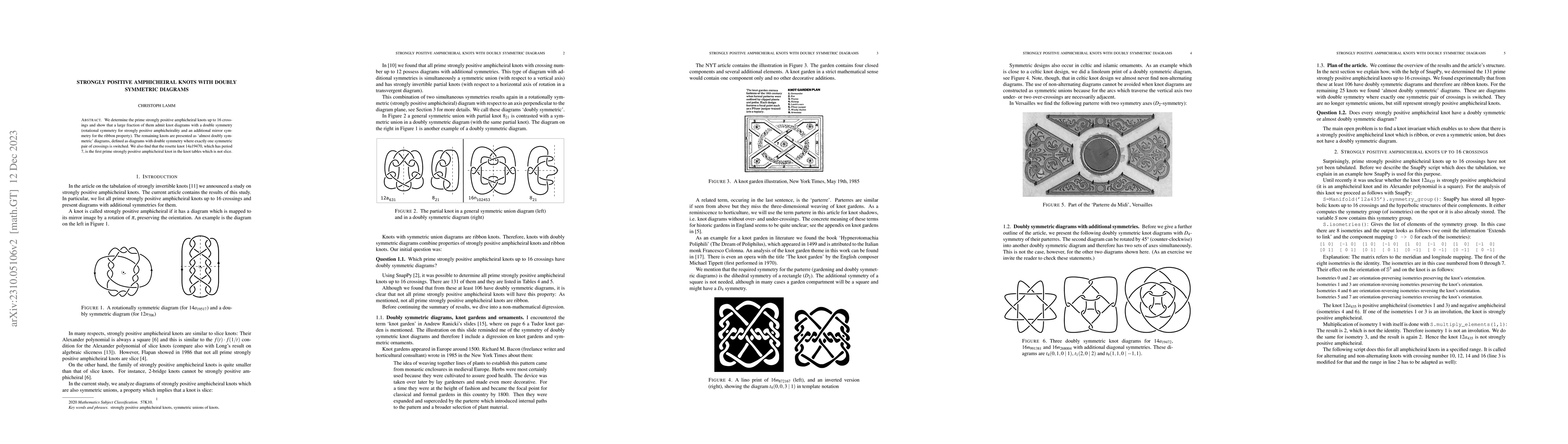 Thumbnail for Strongly positive amphicheiral knots with doubly symmetric diagrams