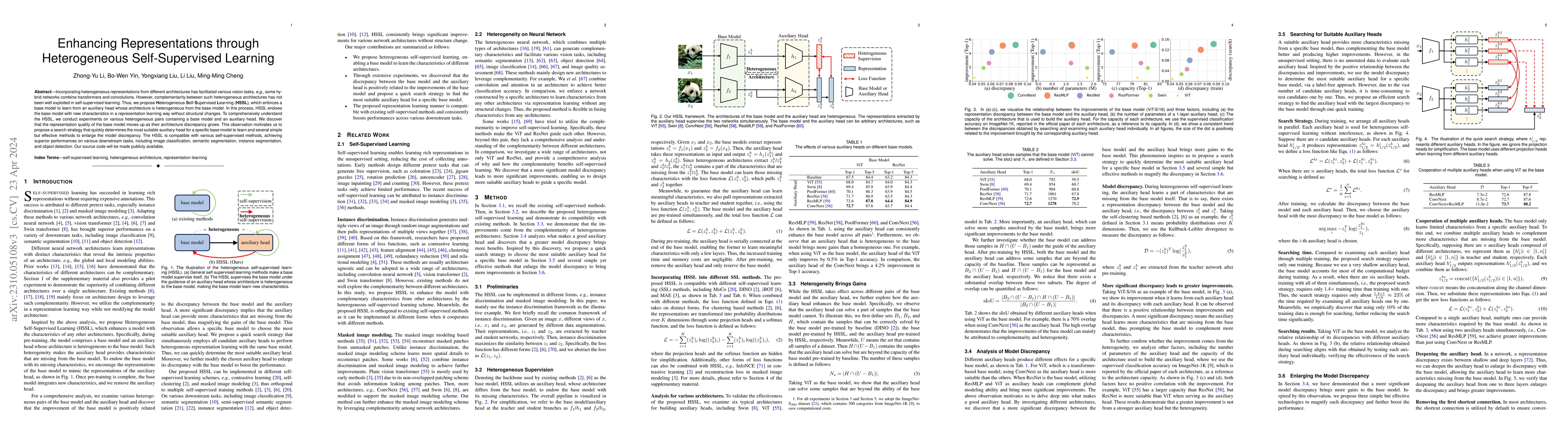 Thumbnail for Enhancing Representations through Heterogeneous Self-Supervised Learning