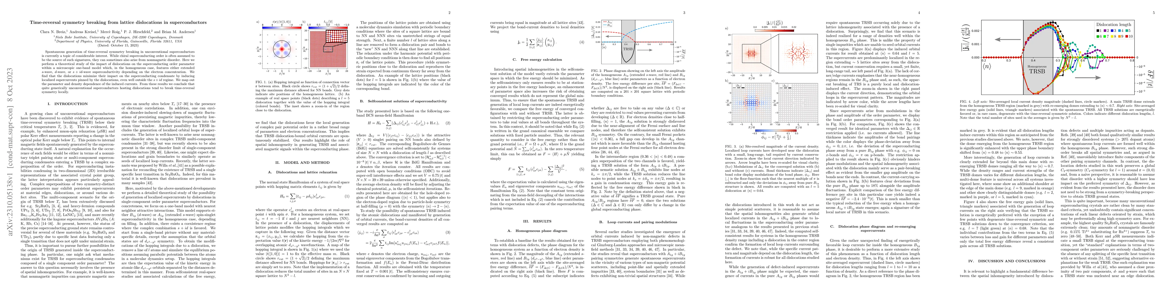 Thumbnail for Time-reversal symmetry breaking from lattice dislocations in
  superconductors