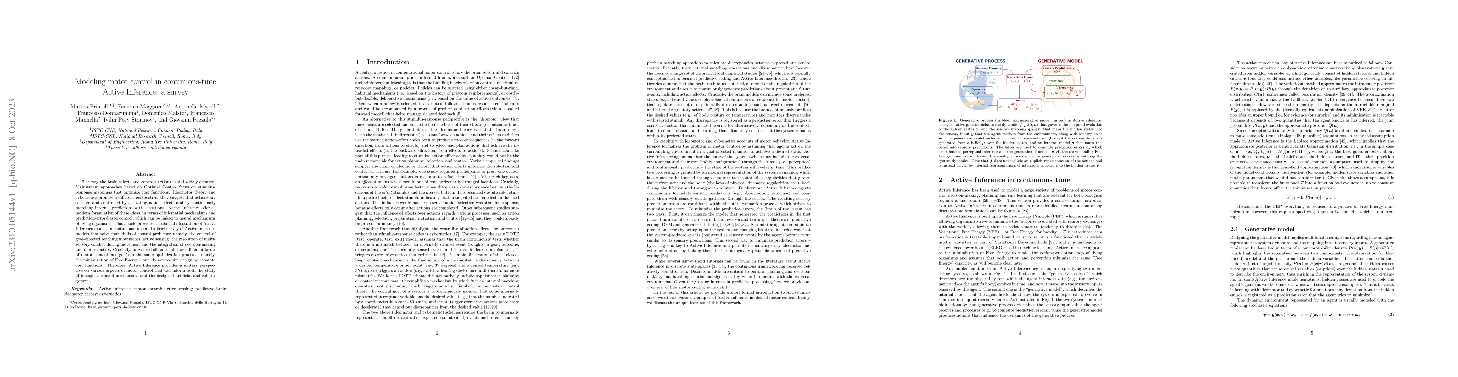 Thumbnail for Modeling motor control in continuous-time Active Inference: a survey