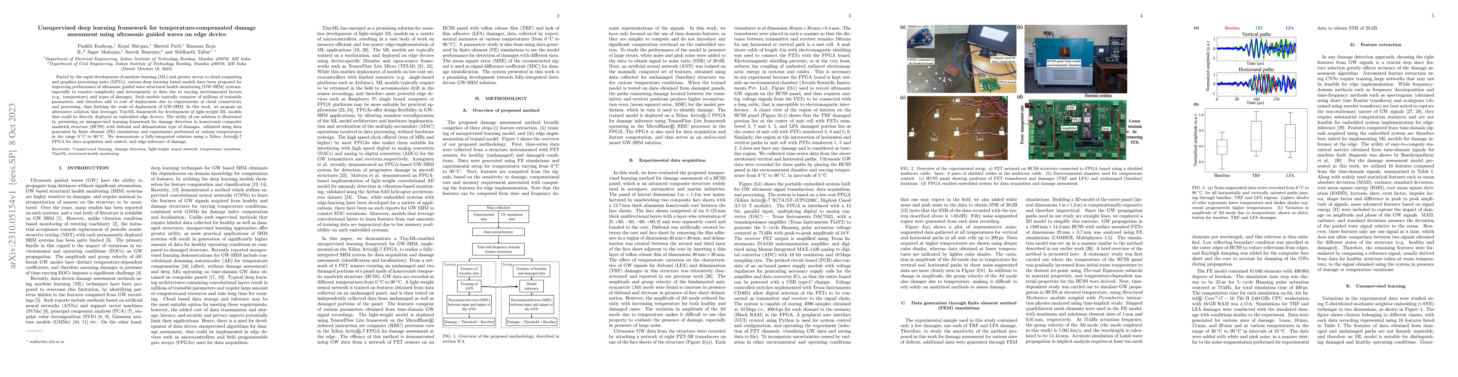Thumbnail for Unsupervised deep learning framework for temperature-compensated damage
  assessment using ultrasonic guided waves on edge device