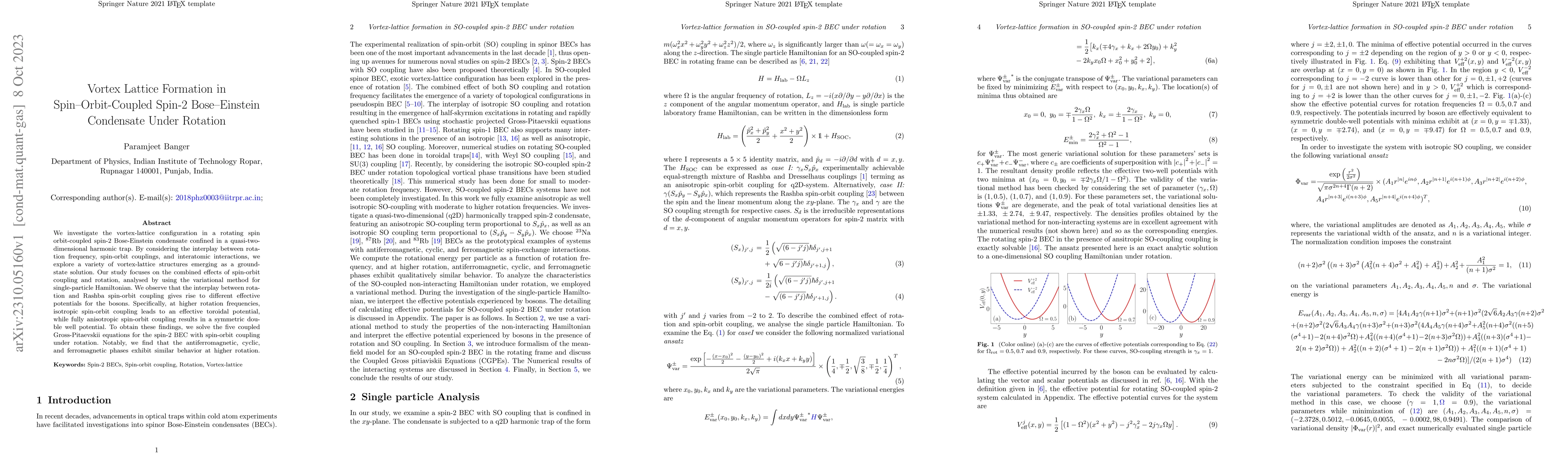 Thumbnail for Vortex Lattice Formation in Spin-Orbit-Coupled Spin-2 Bose-Einstein
  Condensate Under Rotation