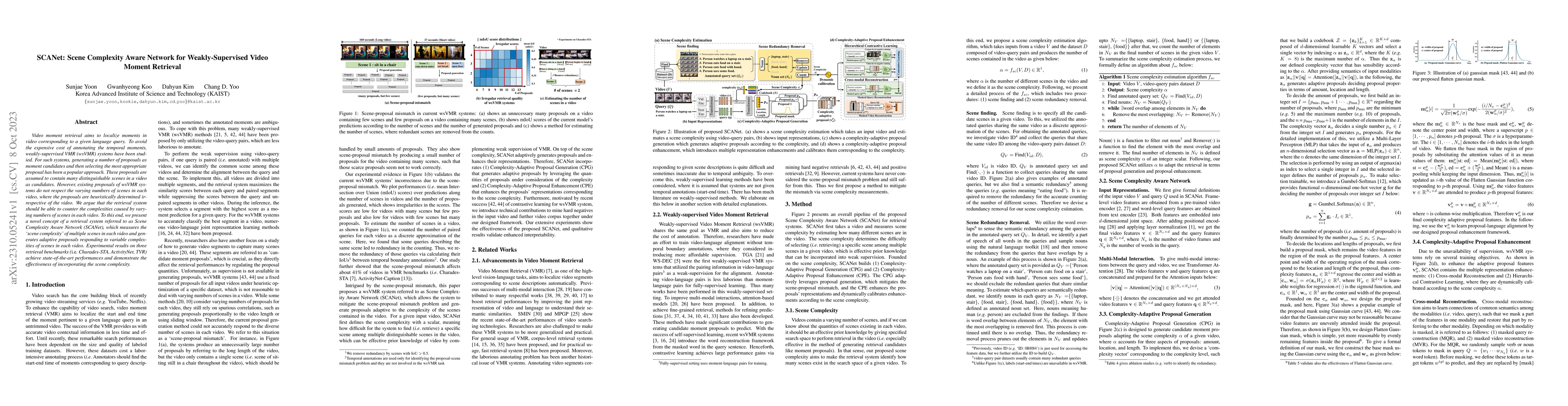 Thumbnail for SCANet: Scene Complexity Aware Network for Weakly-Supervised Video
  Moment Retrieval