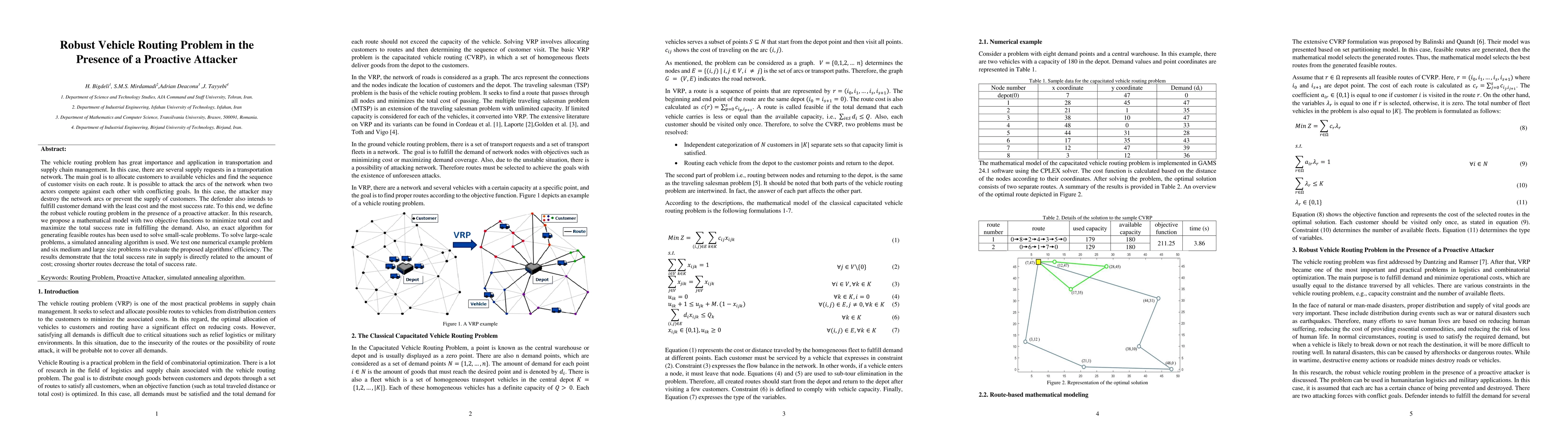Thumbnail for Robust Vehicle Routing Problem in the Presence of a Proactive Attacker