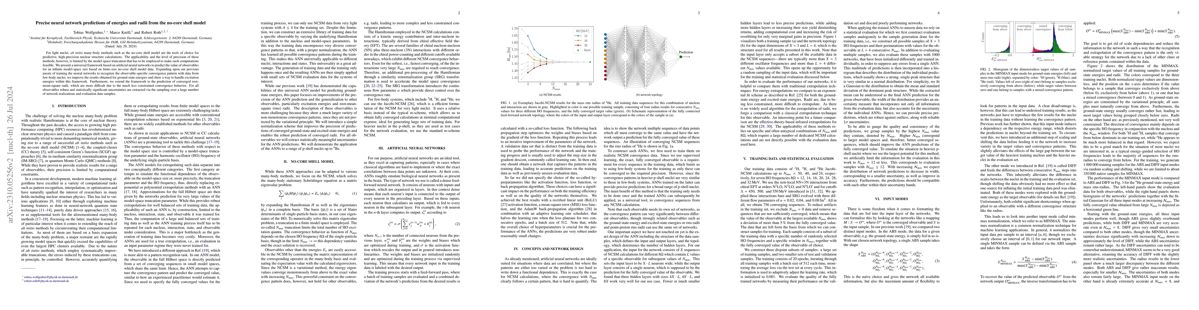 Thumbnail for Precise neural network predictions of energies and radii from the
  no-core shell model