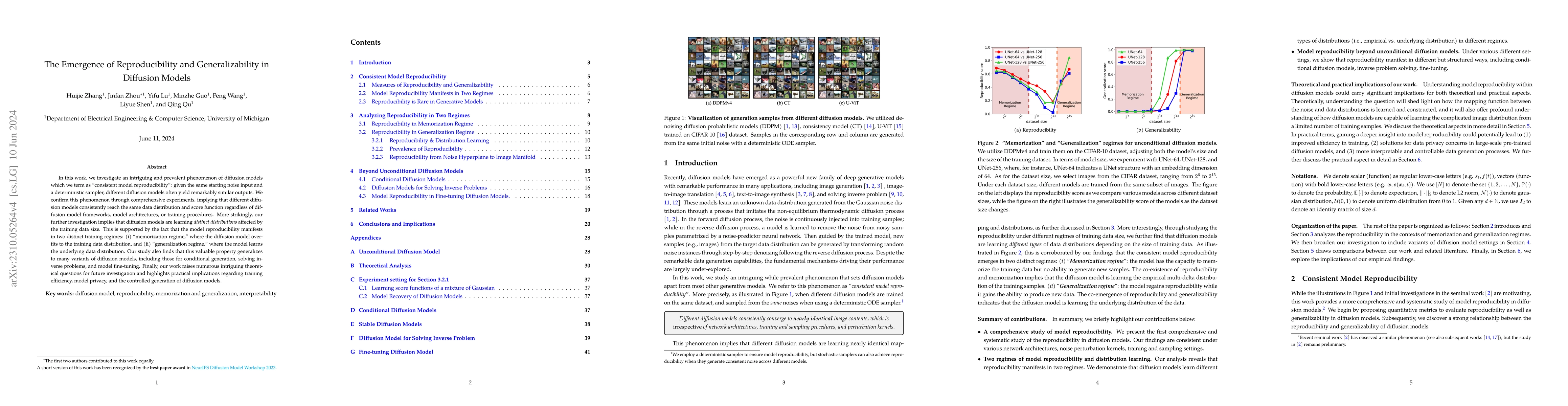 Thumbnail for The Emergence of Reproducibility and Generalizability in Diffusion
  Models