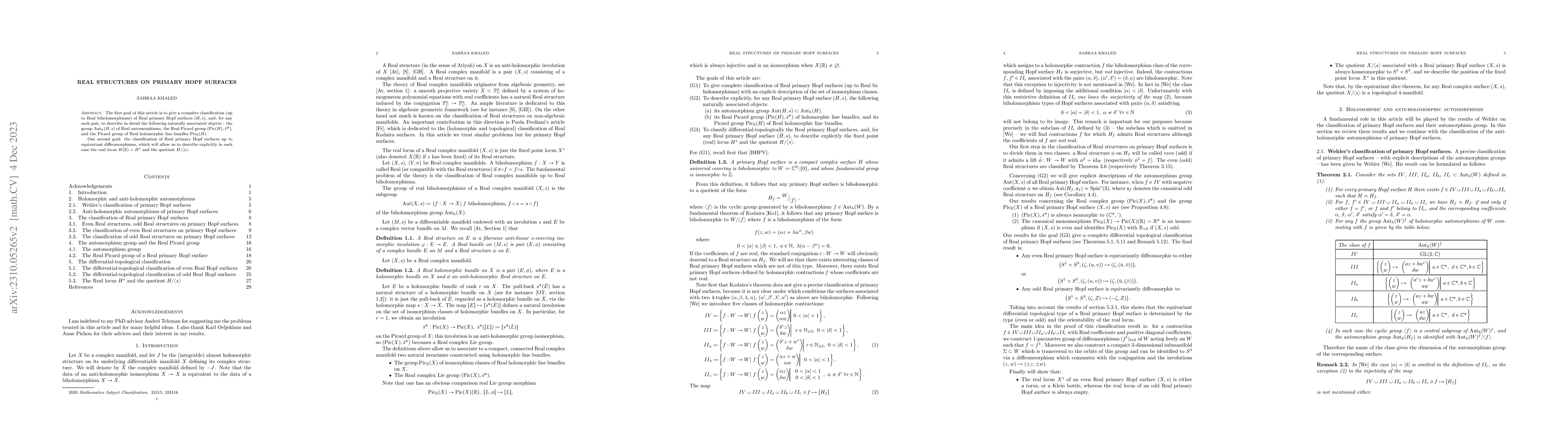 Thumbnail for Real structures on primary Hopf surfaces