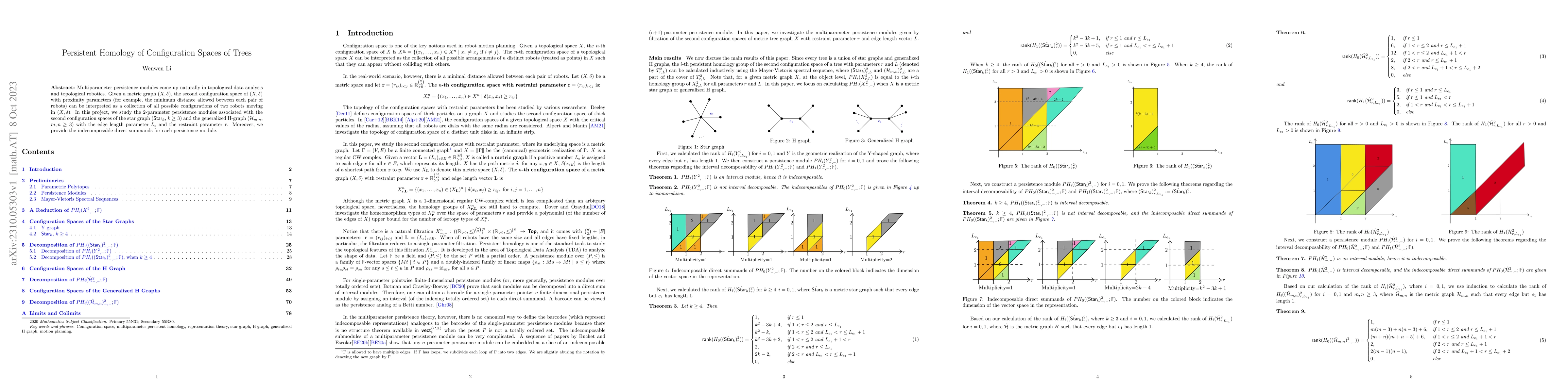 Thumbnail for Persistent Homology of Configuration Spaces of Trees