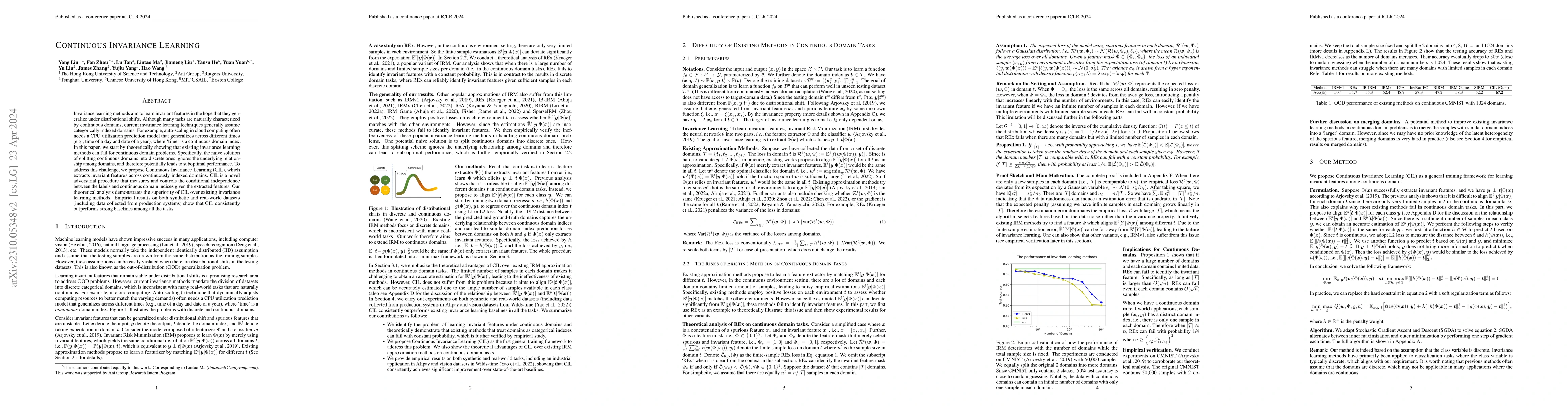Thumbnail for Continuous Invariance Learning