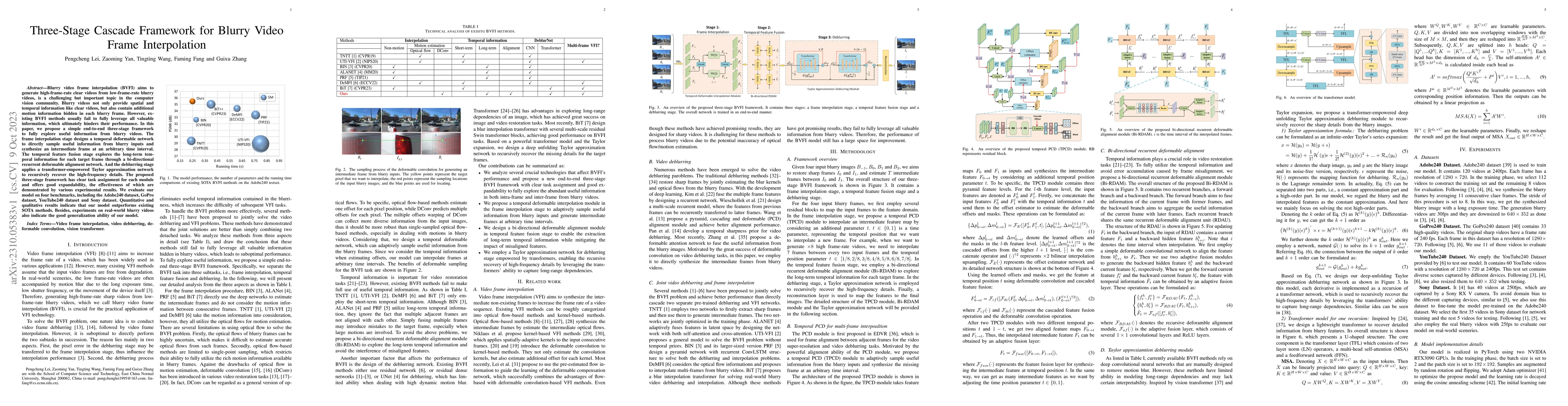 Thumbnail for Three-Stage Cascade Framework for Blurry Video Frame Interpolation