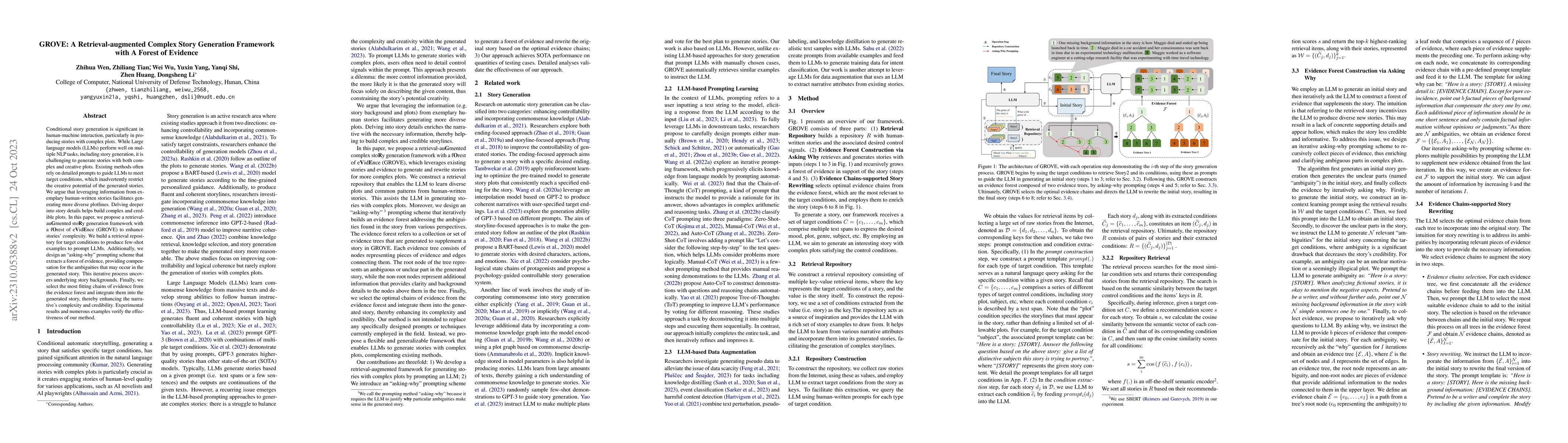 Thumbnail for GROVE: A Retrieval-augmented Complex Story Generation Framework with A
  Forest of Evidence