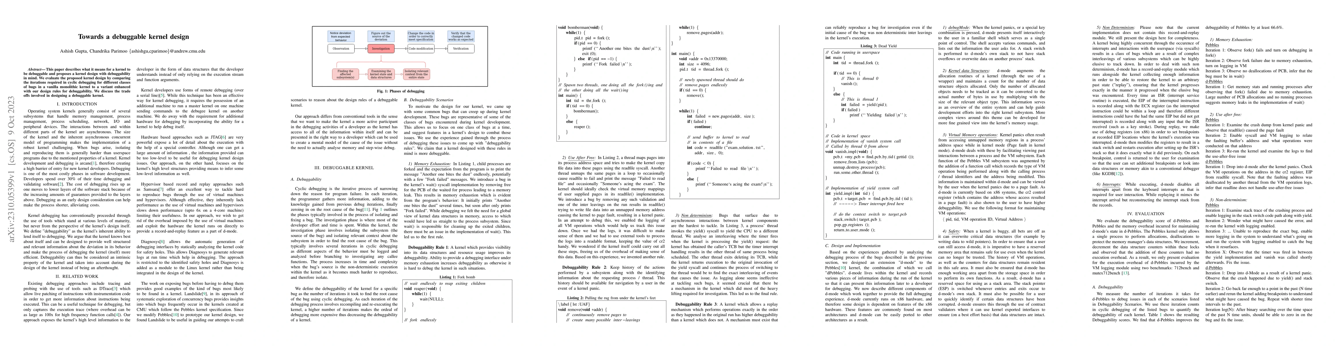 Thumbnail for Towards a debuggable kernel design