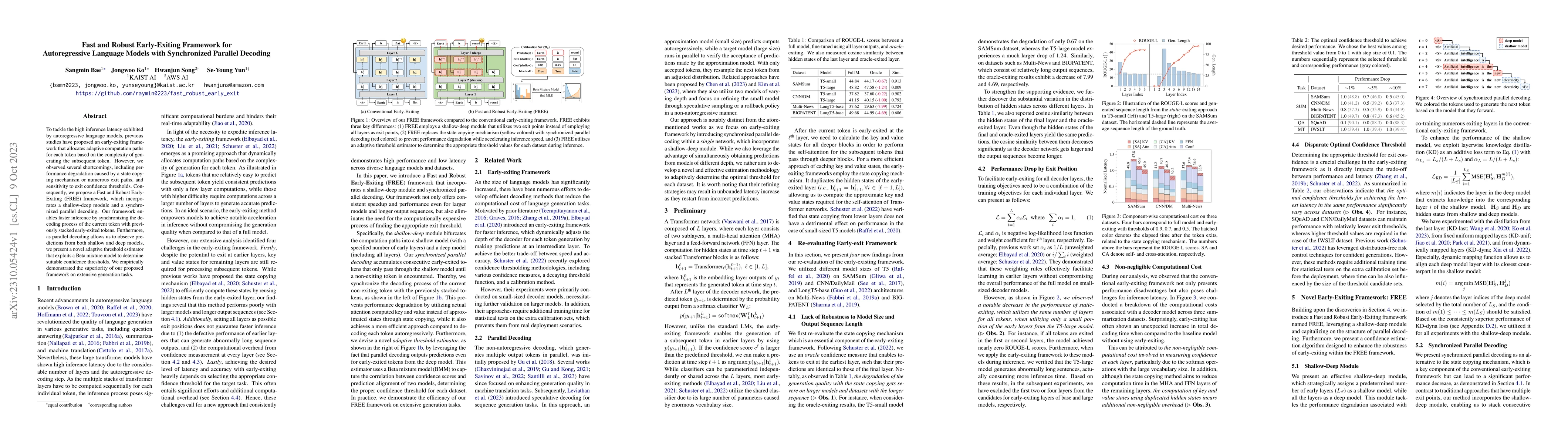 Thumbnail for Fast and Robust Early-Exiting Framework for Autoregressive Language
  Models with Synchronized Parallel Decoding