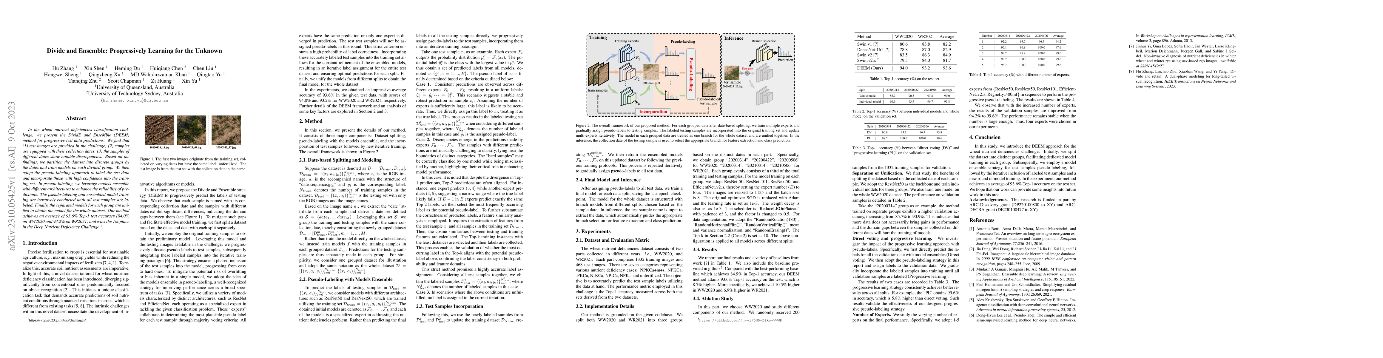 Thumbnail for Divide and Ensemble: Progressively Learning for the Unknown