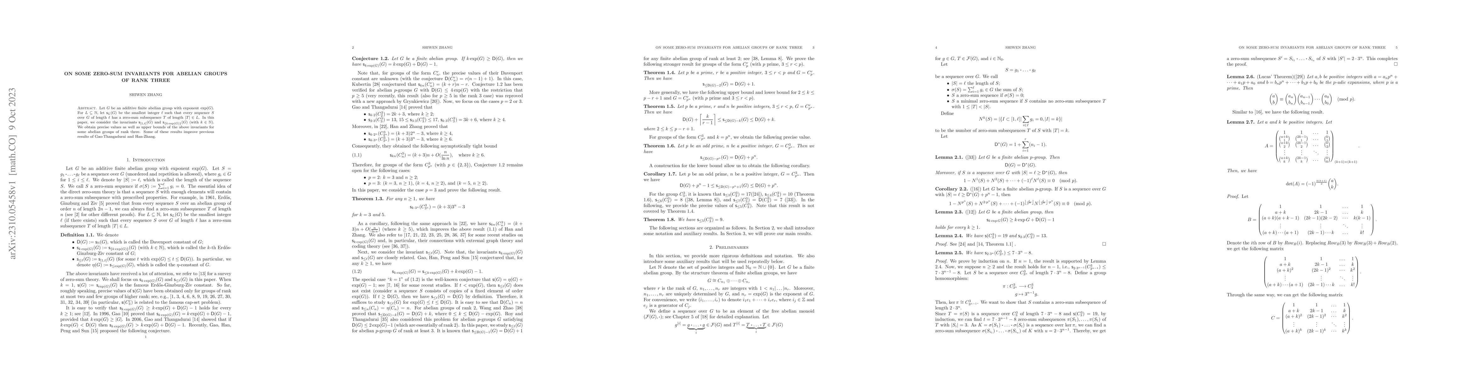 Thumbnail for On some zero-sum invariants for abelian groups of rank three
