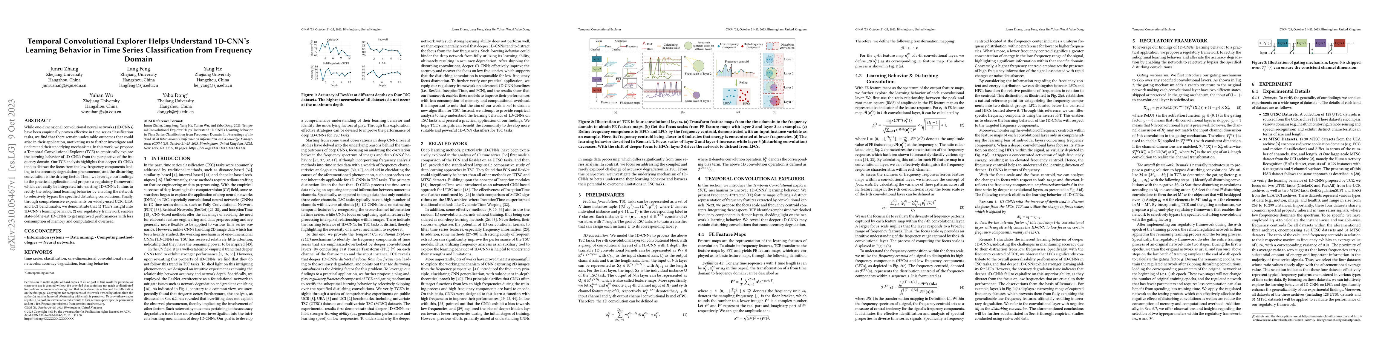 Thumbnail for Temporal Convolutional Explorer Helps Understand 1D-CNN's Learning
  Behavior in Time Series Classification from Frequency Domain