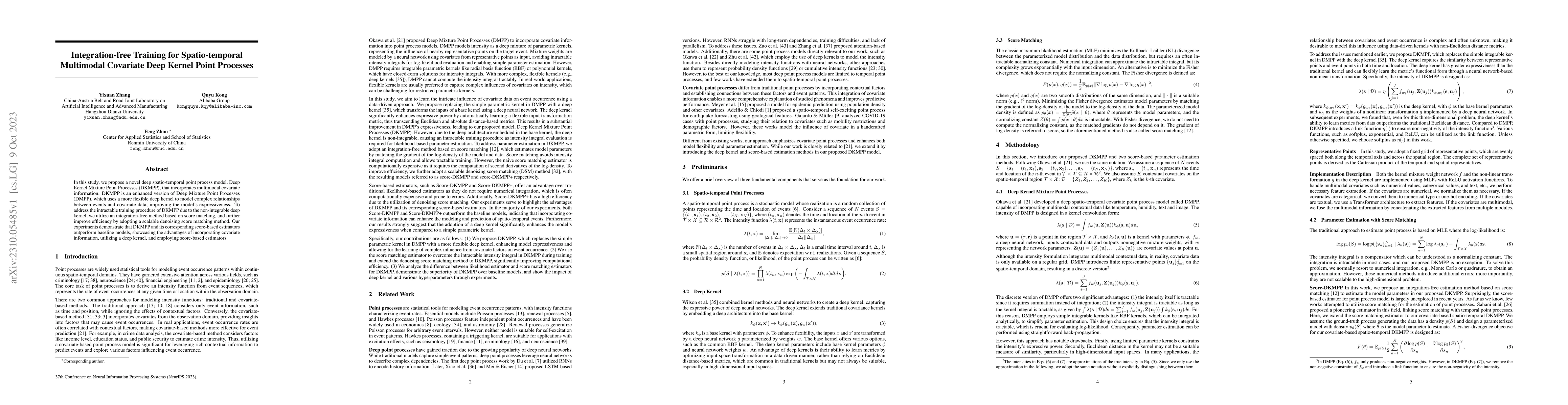 Thumbnail for Integration-free Training for Spatio-temporal Multimodal Covariate Deep
  Kernel Point Processes
