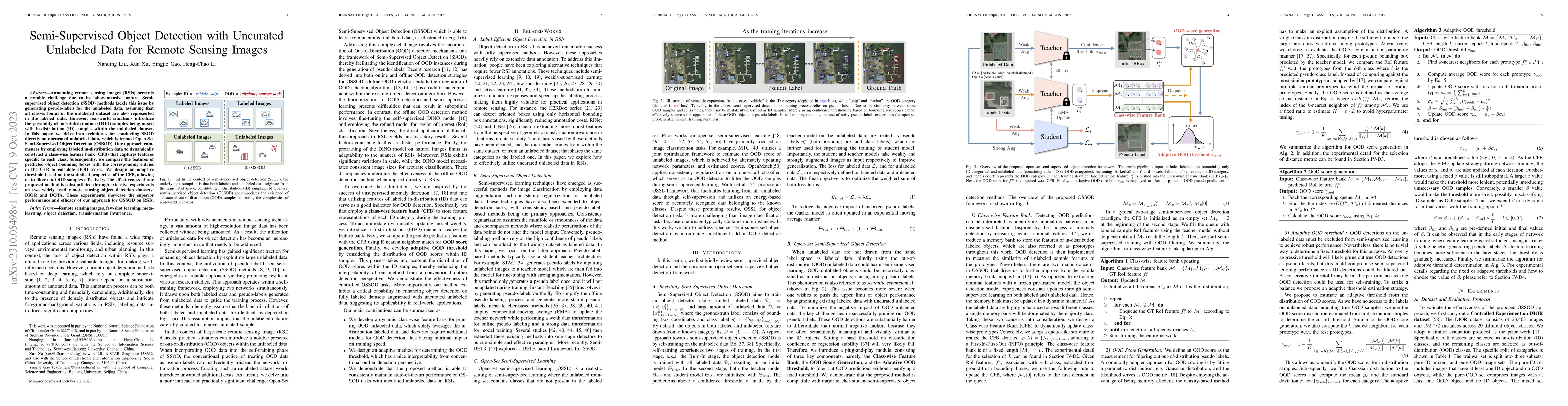 Thumbnail for Semi-Supervised Object Detection with Uncurated Unlabeled Data for
  Remote Sensing Images
