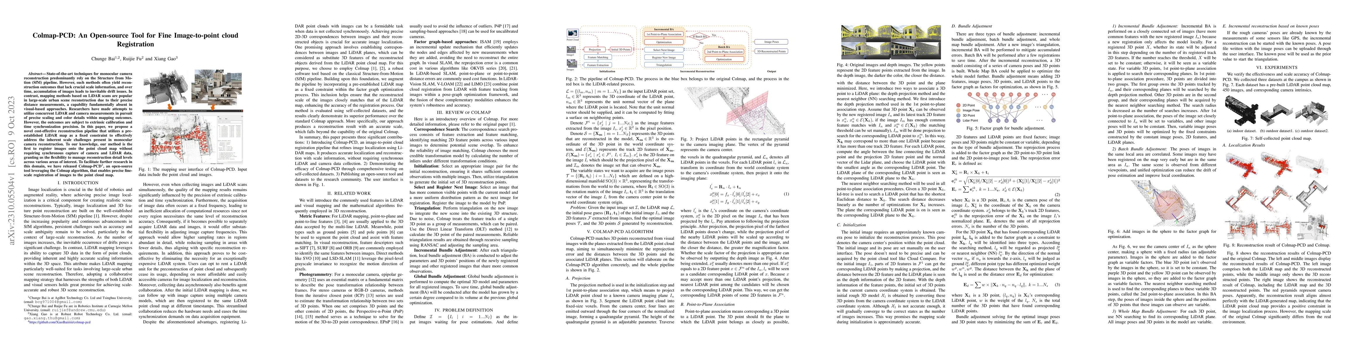 Thumbnail for Colmap-PCD: An Open-source Tool for Fine Image-to-point cloud
  Registration