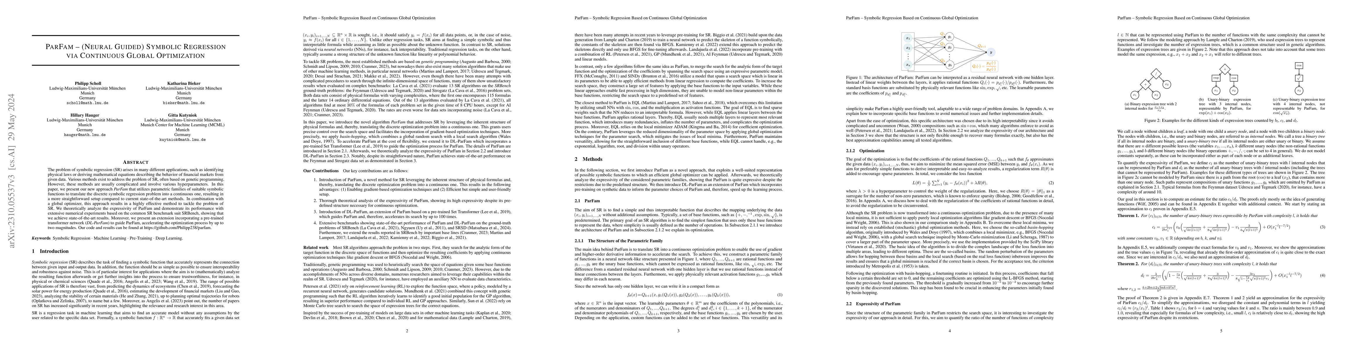 Thumbnail for ParFam -- (Neural Guided) Symbolic Regression Based on Continuous Global
  Optimization