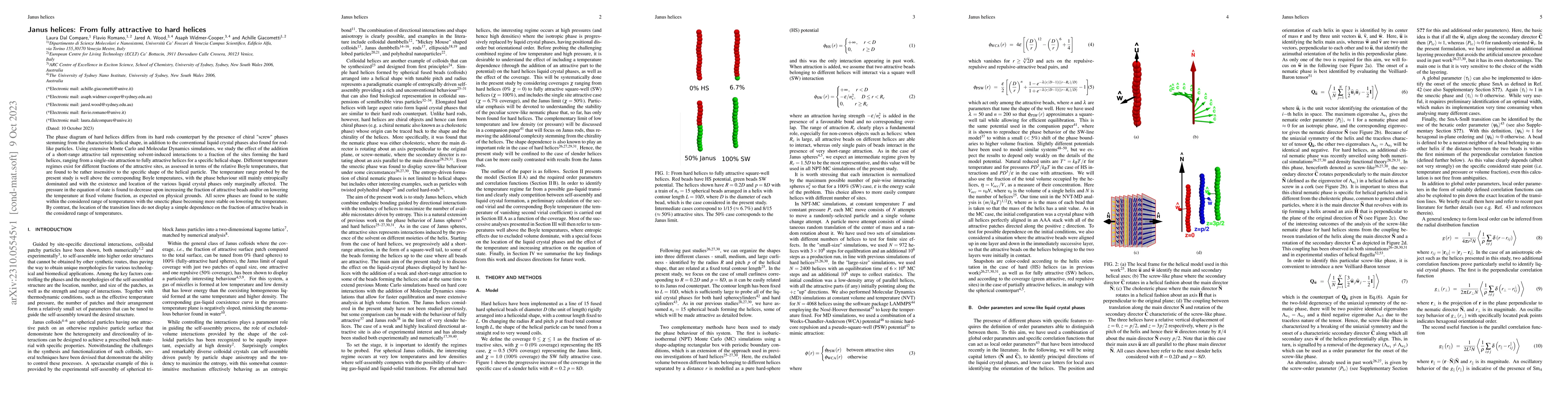 Thumbnail for Janus helices: From fully attractive to hard helices