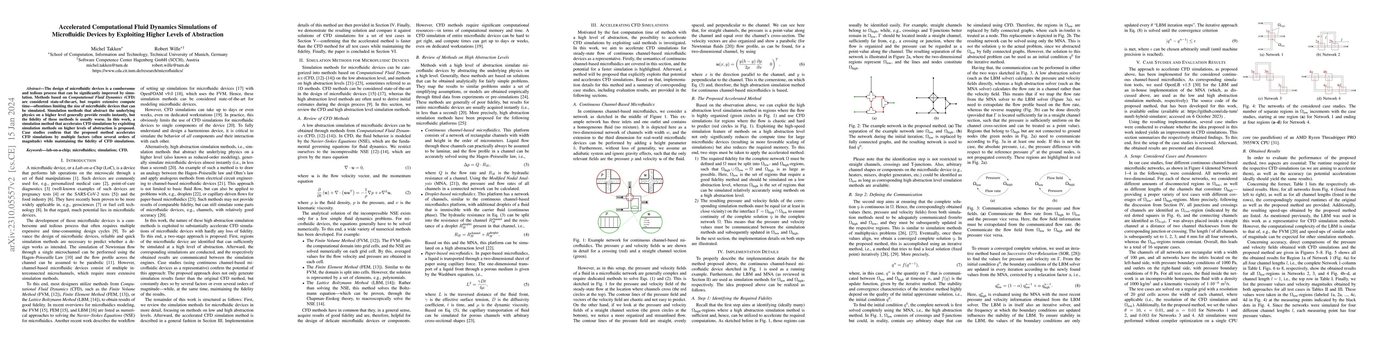 Thumbnail for Accelerated Computational Fluid Dynamics Simulations of Microfluidic
  Devices by Exploiting Higher Levels of Abstraction