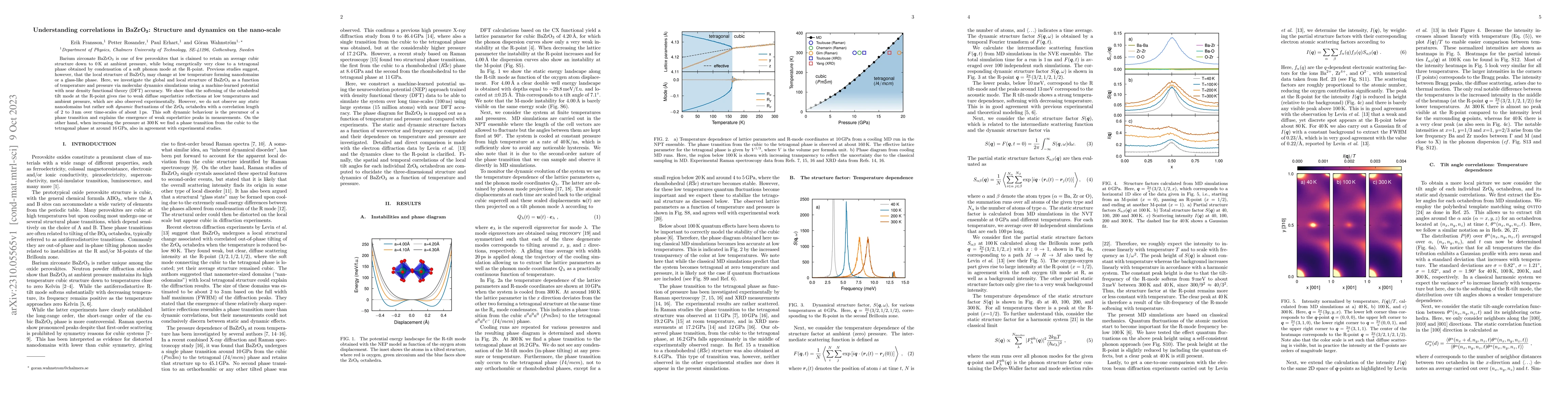 Thumbnail for Understanding correlations in BaZrO3:Structure and dynamics on the
  nano-scale